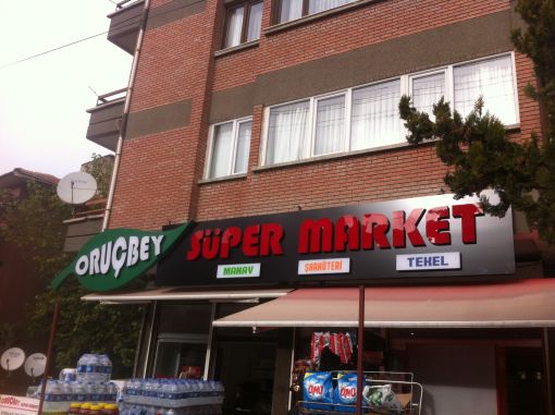market tabelası oruçbey süper market